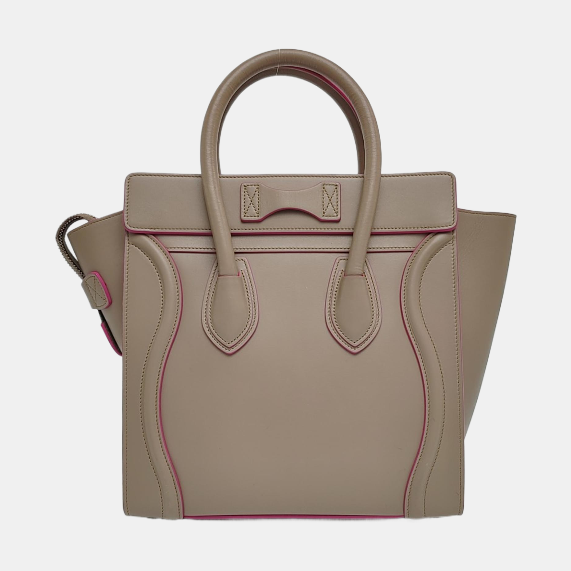Authenticated pre-owned  LUGGAGE Micro Calfskin Gray - Tote Bag at Looply