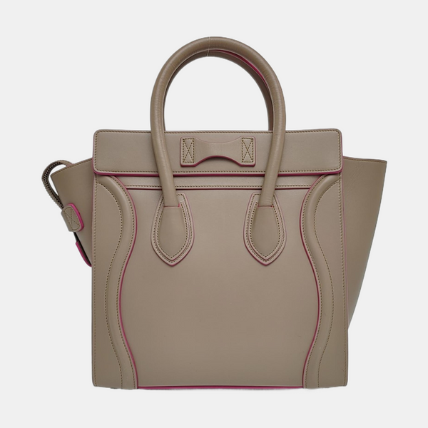 Authenticated pre-owned  LUGGAGE Micro Calfskin Gray - Tote Bag at Looply