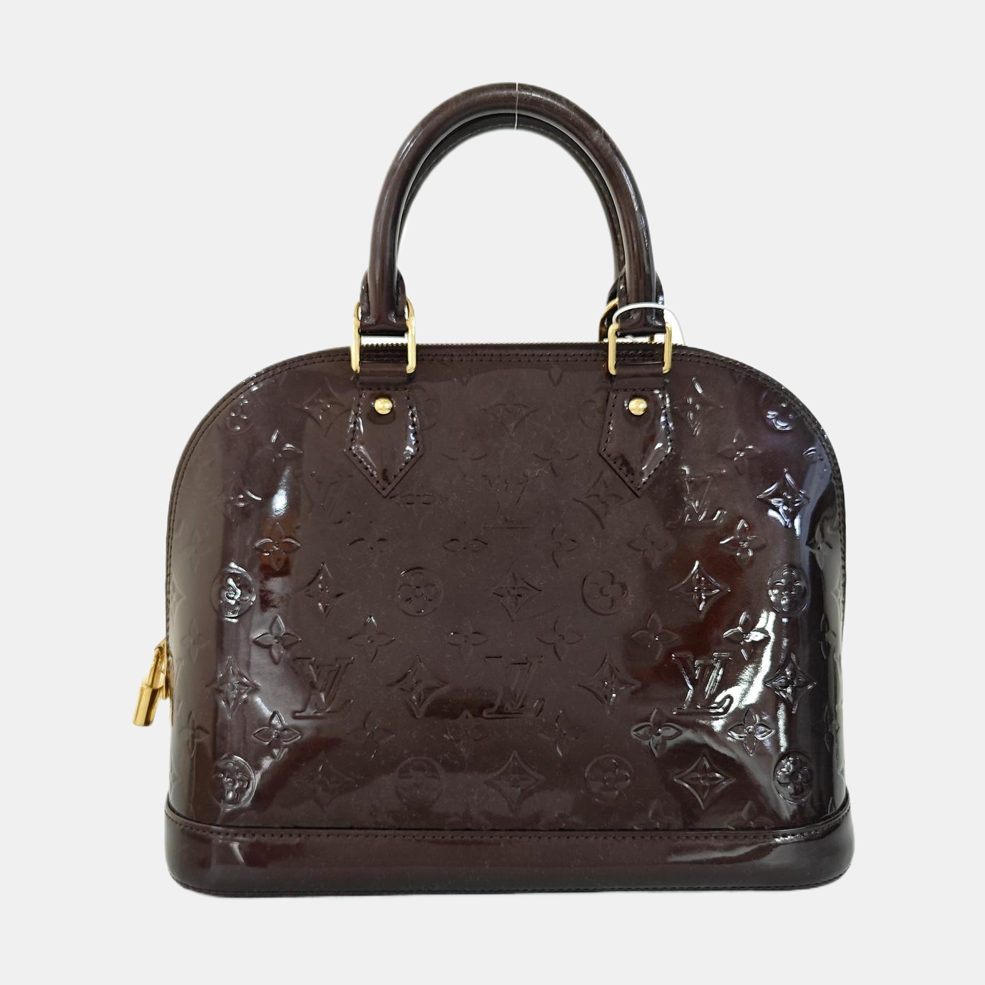 ALMA PM Monogram Patent Leather Red