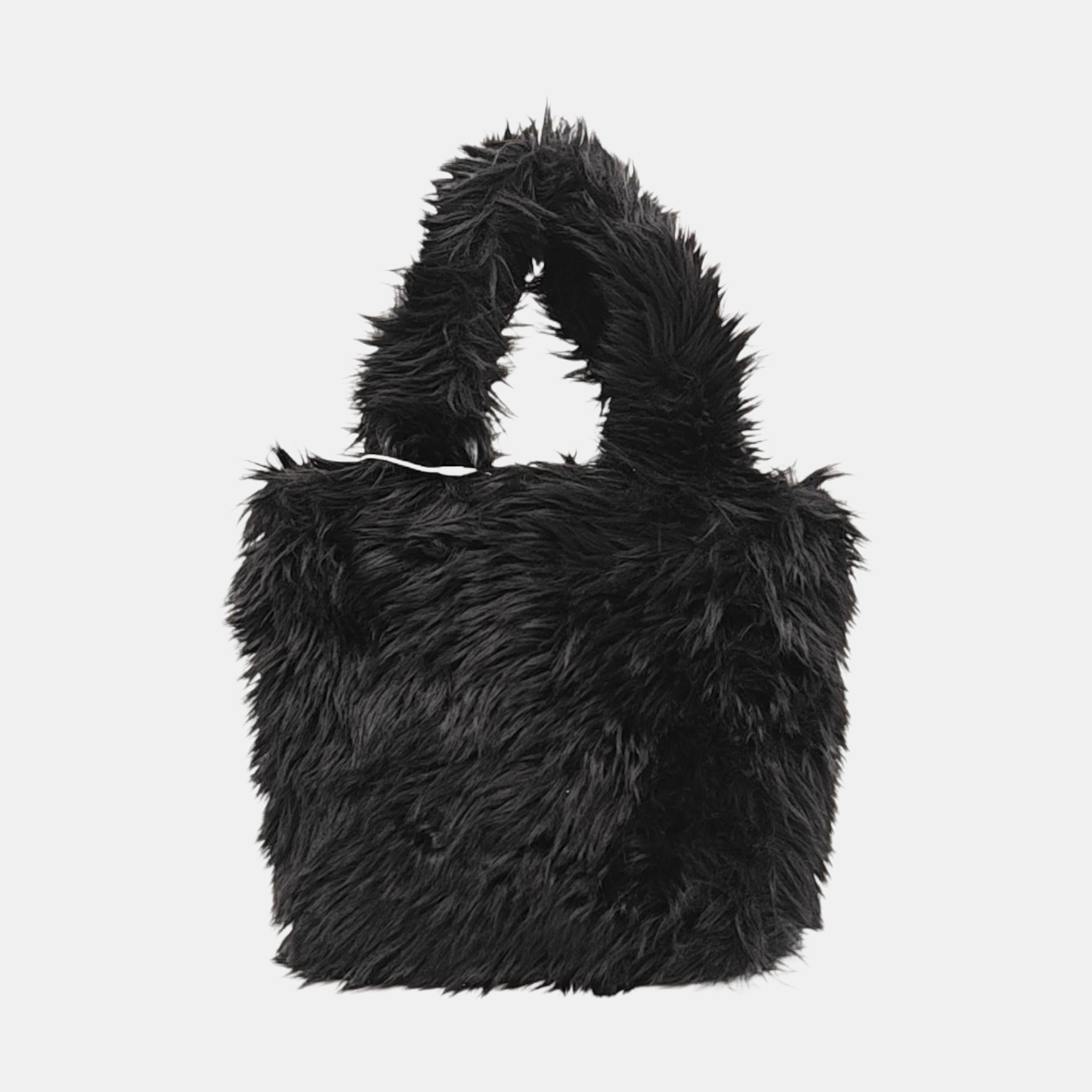 Fur Tote Bag Black
