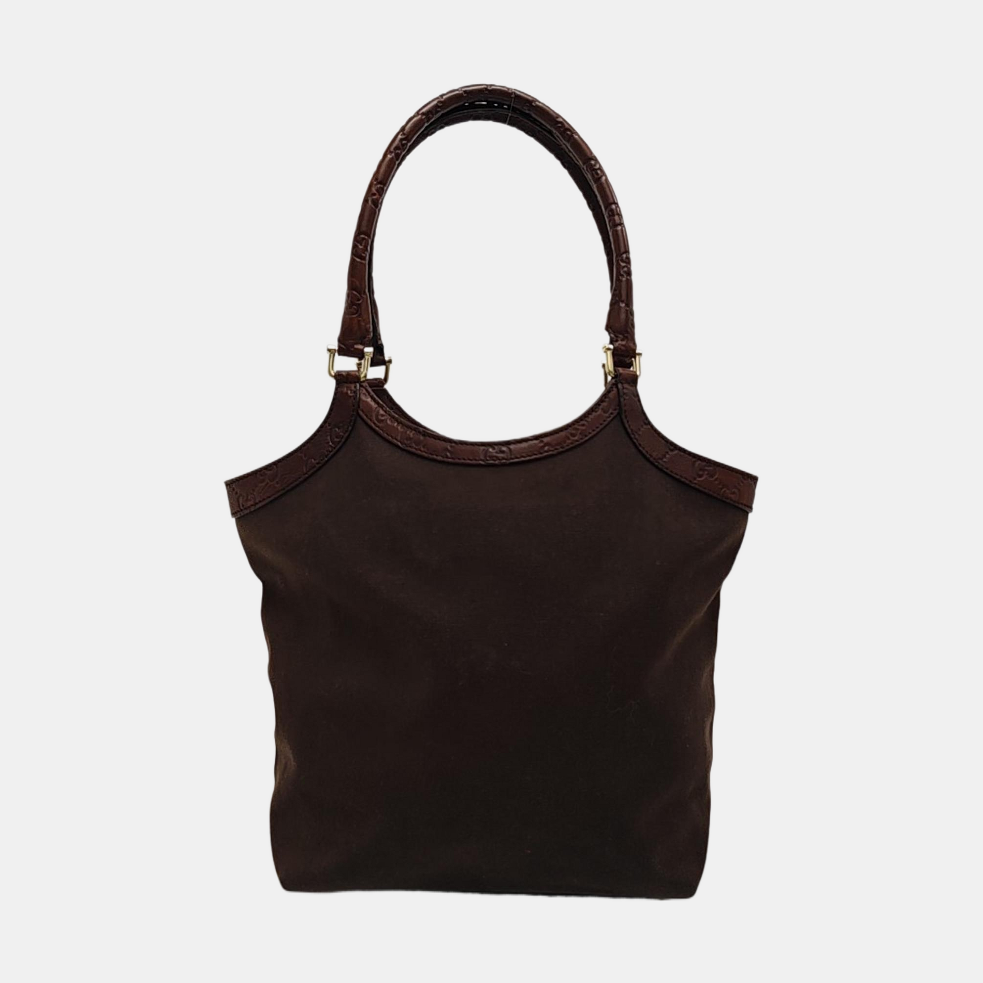 Monogram Canvas Top Handle Bag Brown