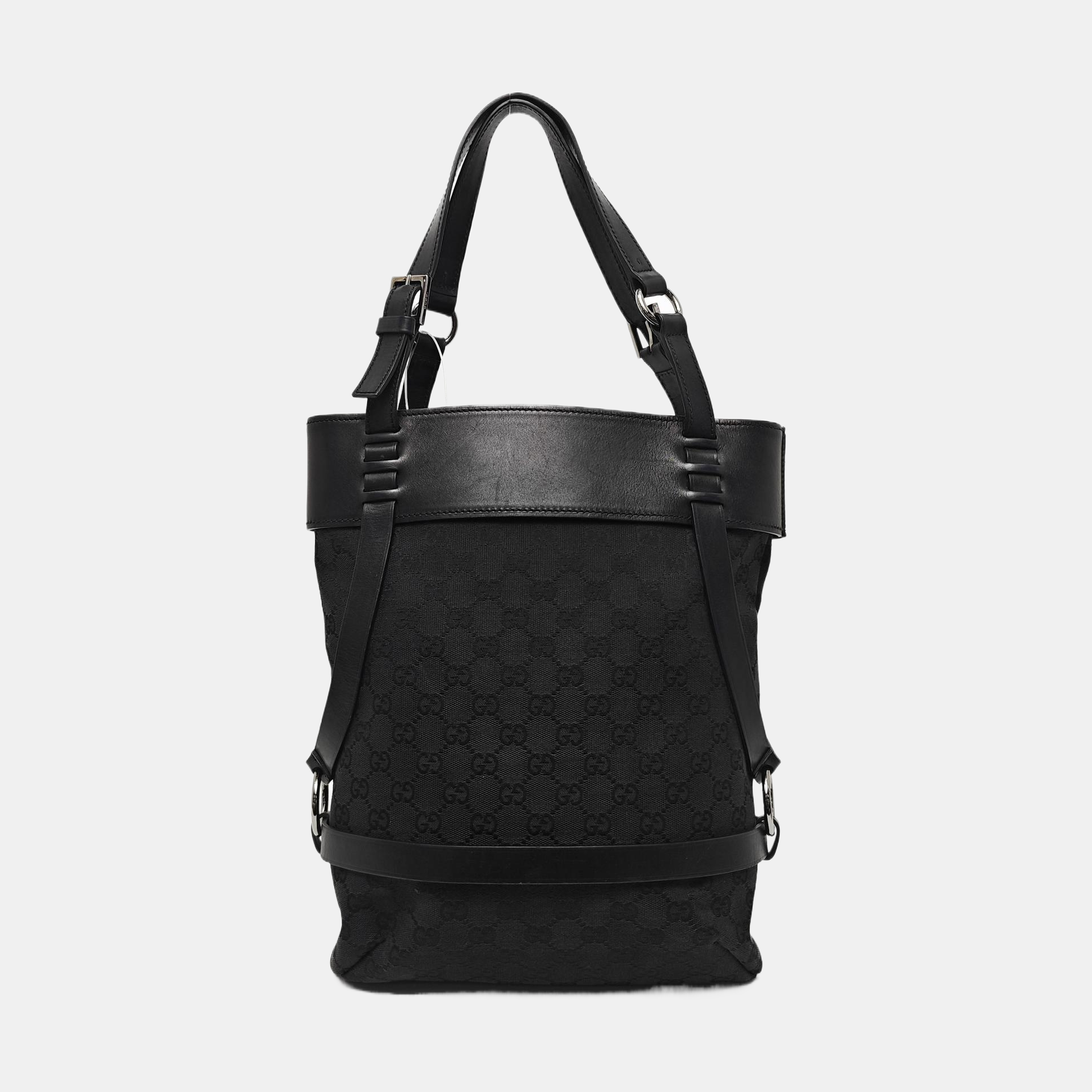 Monogram Canvas Tote Bag Black