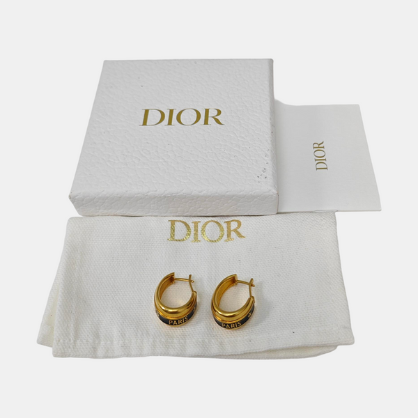 Dior Code Metal Gold Stud Earrings