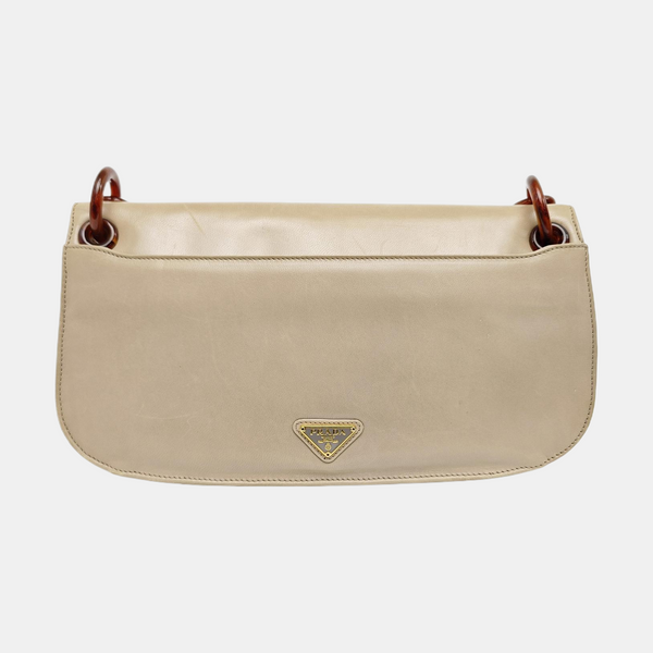 Calfskin Shoulder Bag Beige