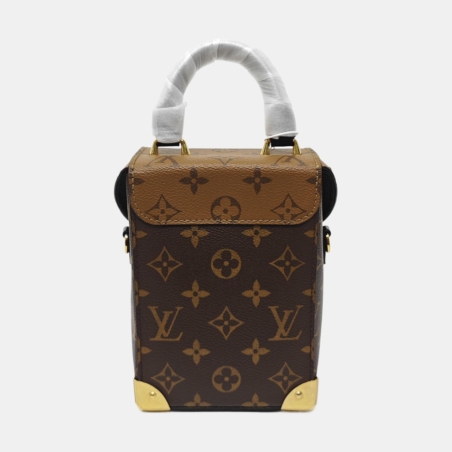 CAMERA BOX Monogram Coated Canvas Brown