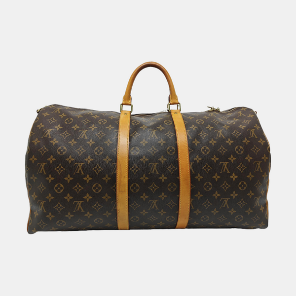 SAC SOUPLE 55 Monogram Coated Canvas Brown