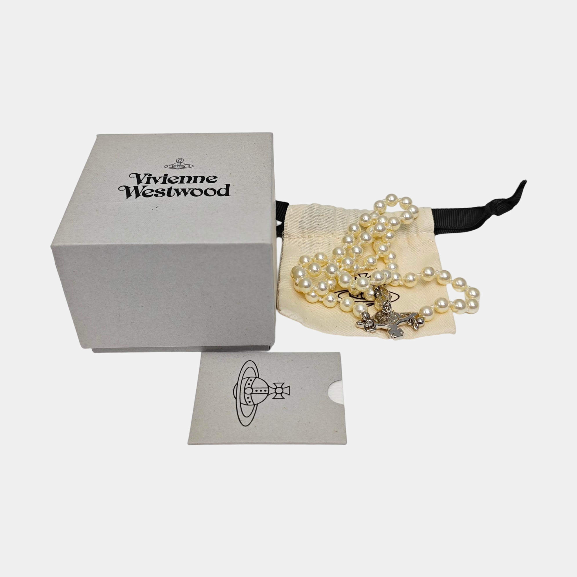 Faux Pearl White Necklace