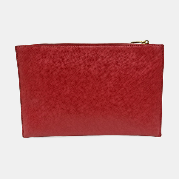 Calfskin Clutch Red