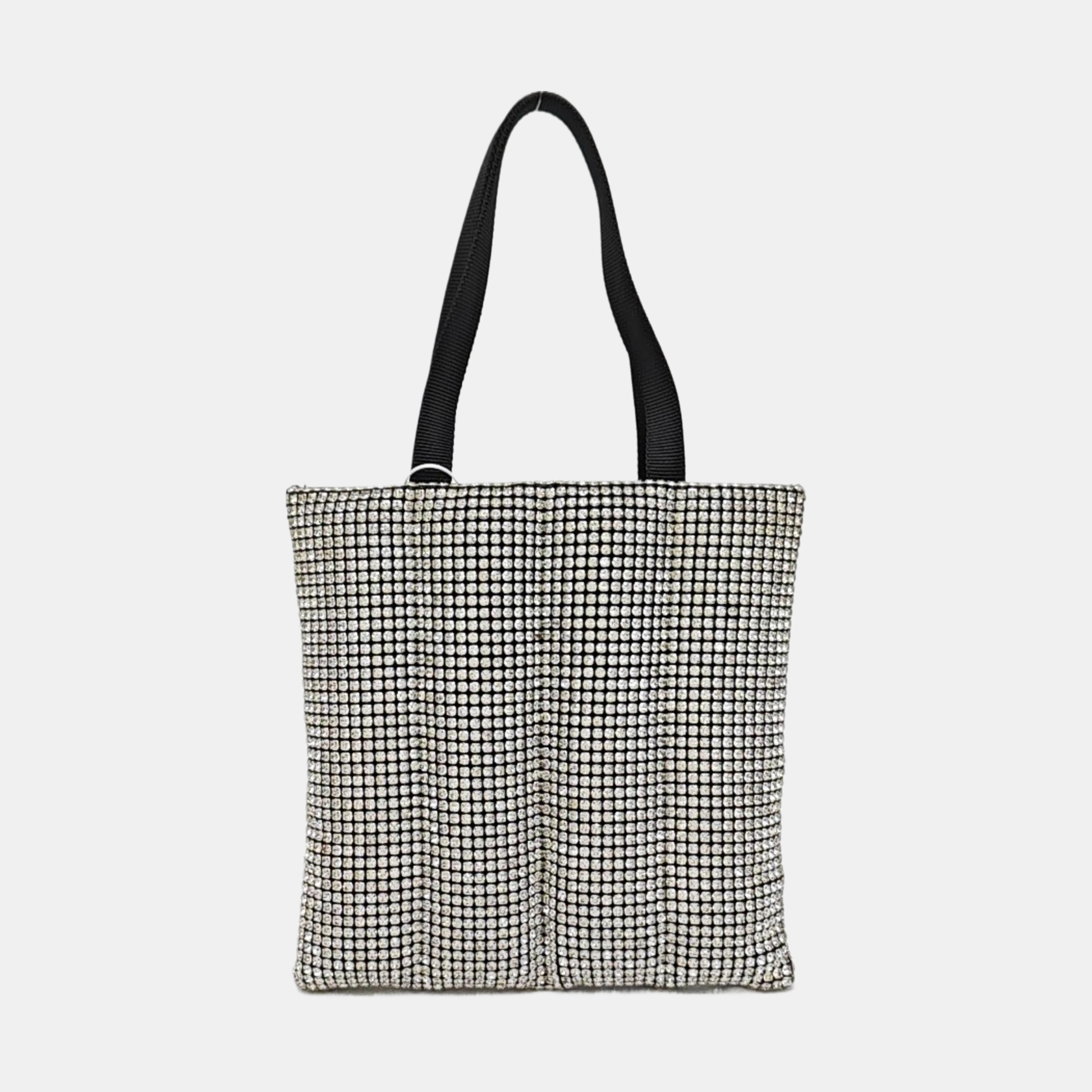 Lab-Grown Diamond Top Handle Bag Black