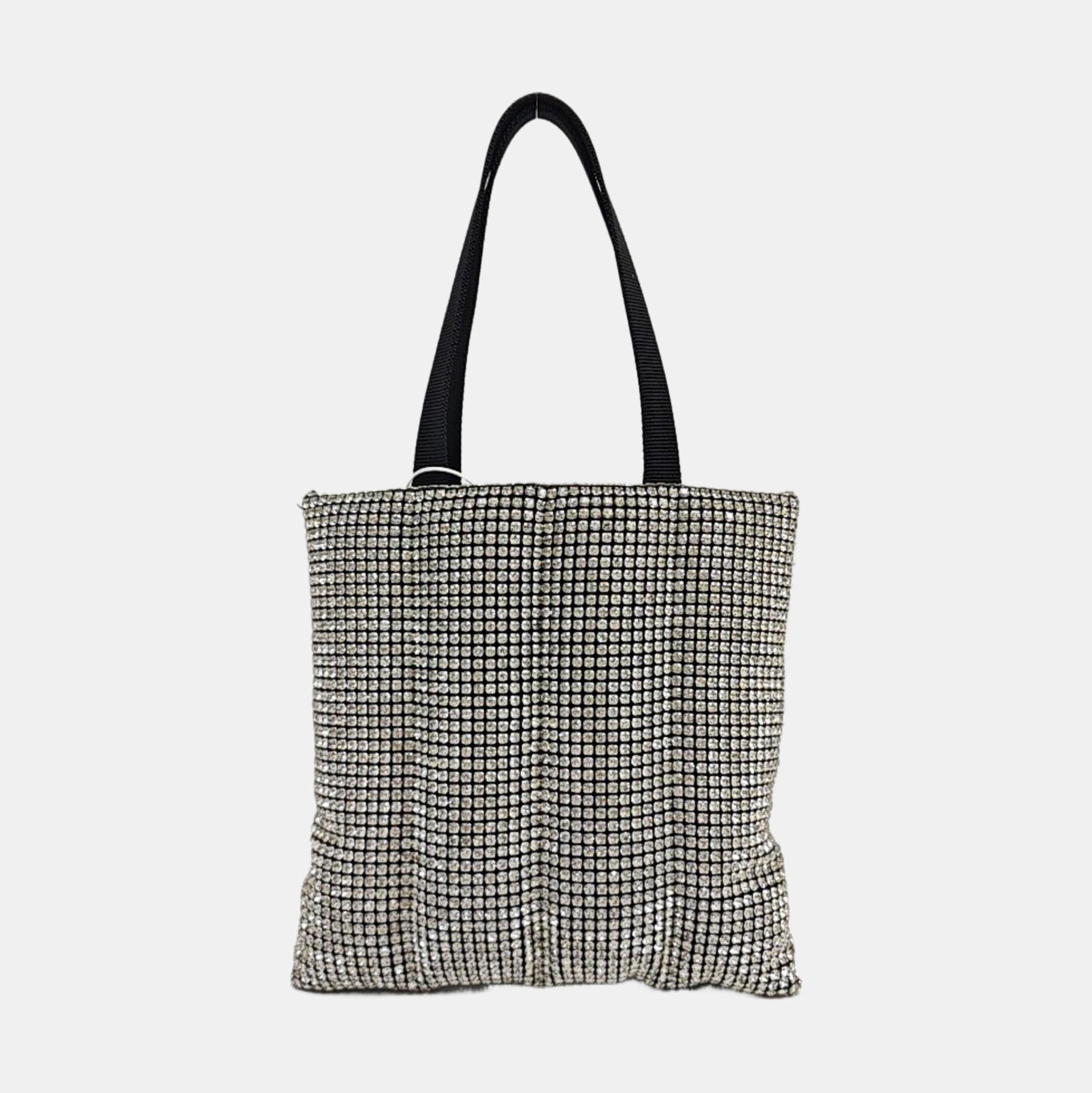 Lab-Grown Diamond Top Handle Bag Black