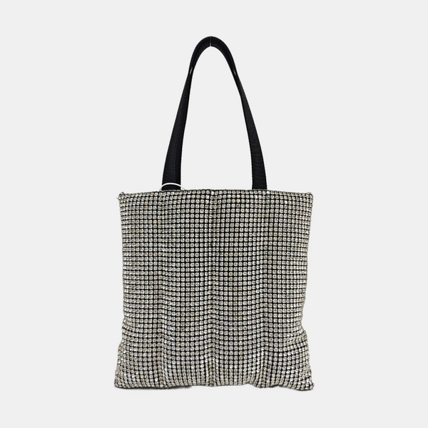 Lab-Grown Diamond Top Handle Bag Black
