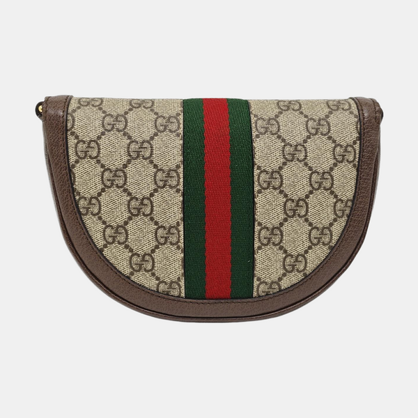 Ophidia Small Monogram Coated Canvas Beige