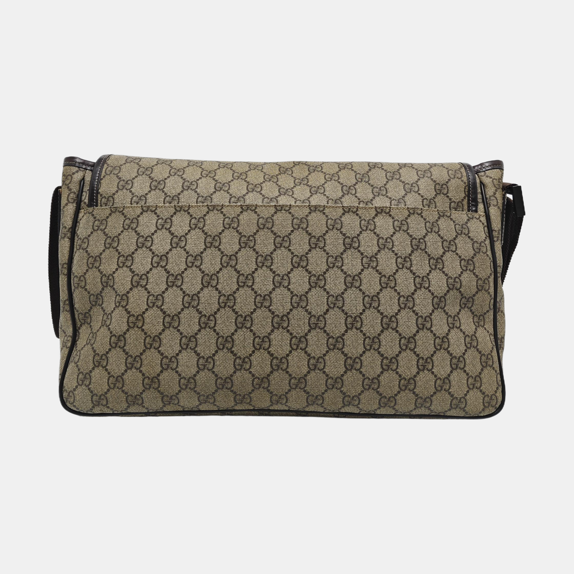 GG Messenger Monogram Coated Canvas Black