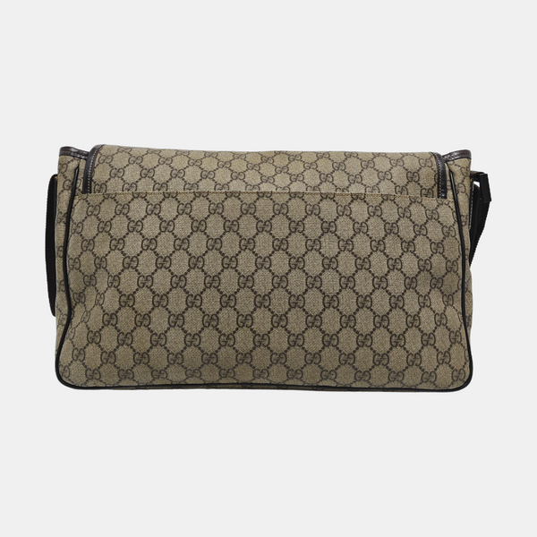 GG Messenger Monogram Coated Canvas Black