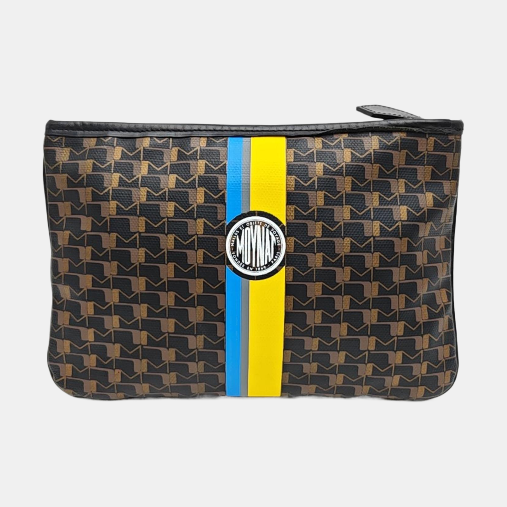 Coated Canvas Clutch Black
