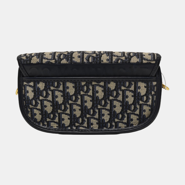 Bobby East-West Medium Oblique Canvas Blue