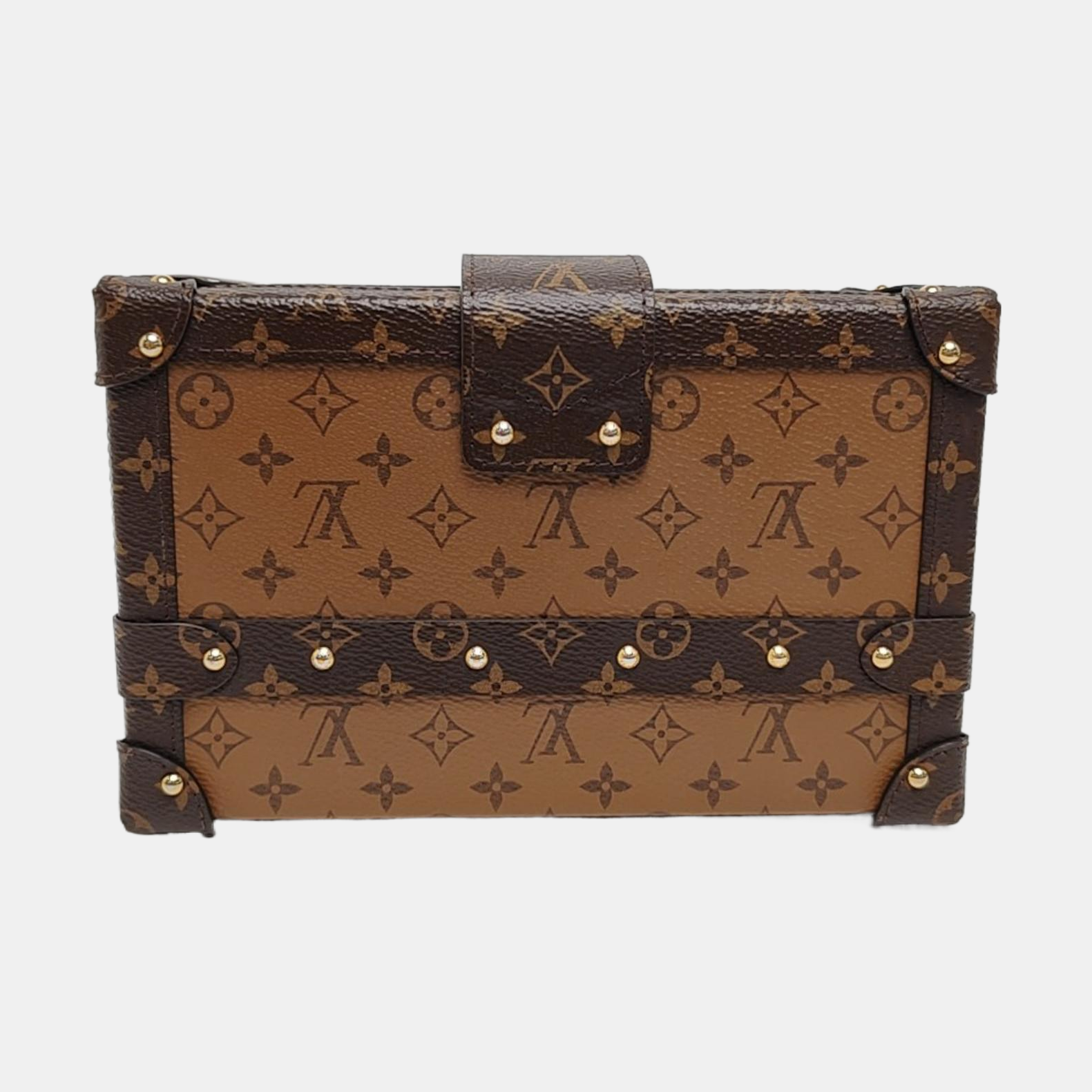 PETITE MALLE Monogram Coated Canvas Brown