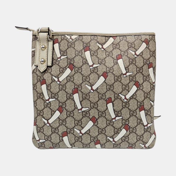 Monogram Coated Canvas Shoulder Bag Beige
