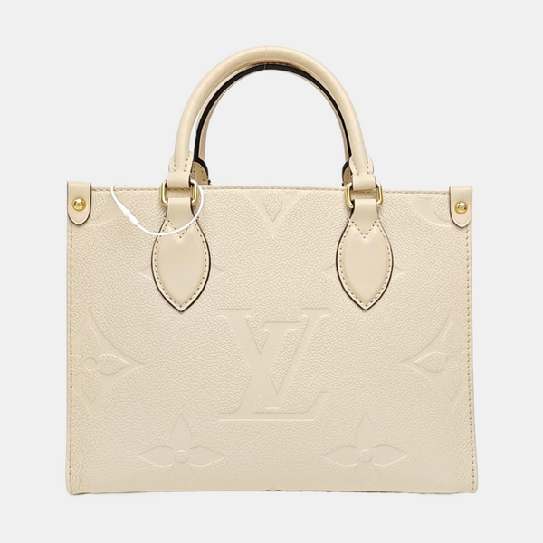 ONTHEGO PM Monogram Calfskin Beige