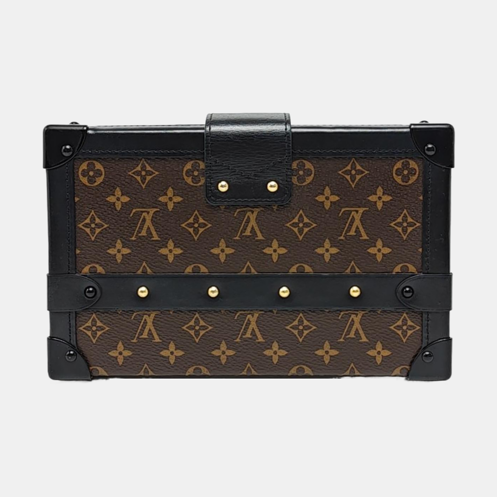 PETITE MALLE Monogram Coated Canvas Brown