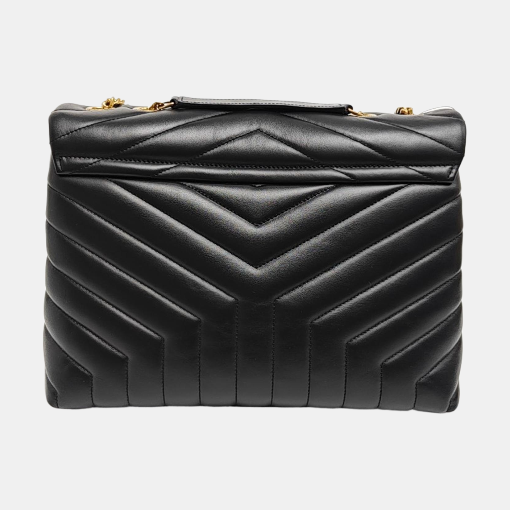 LOULOU Medium Quilted Calfskin Black