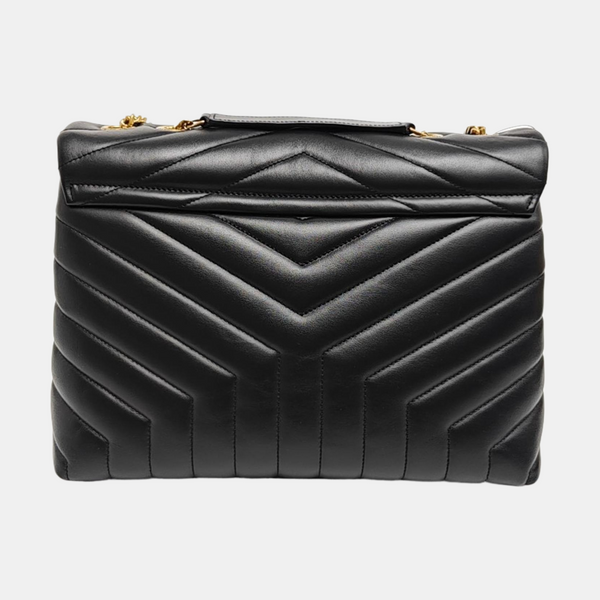 LOULOU Medium Quilted Calfskin Black