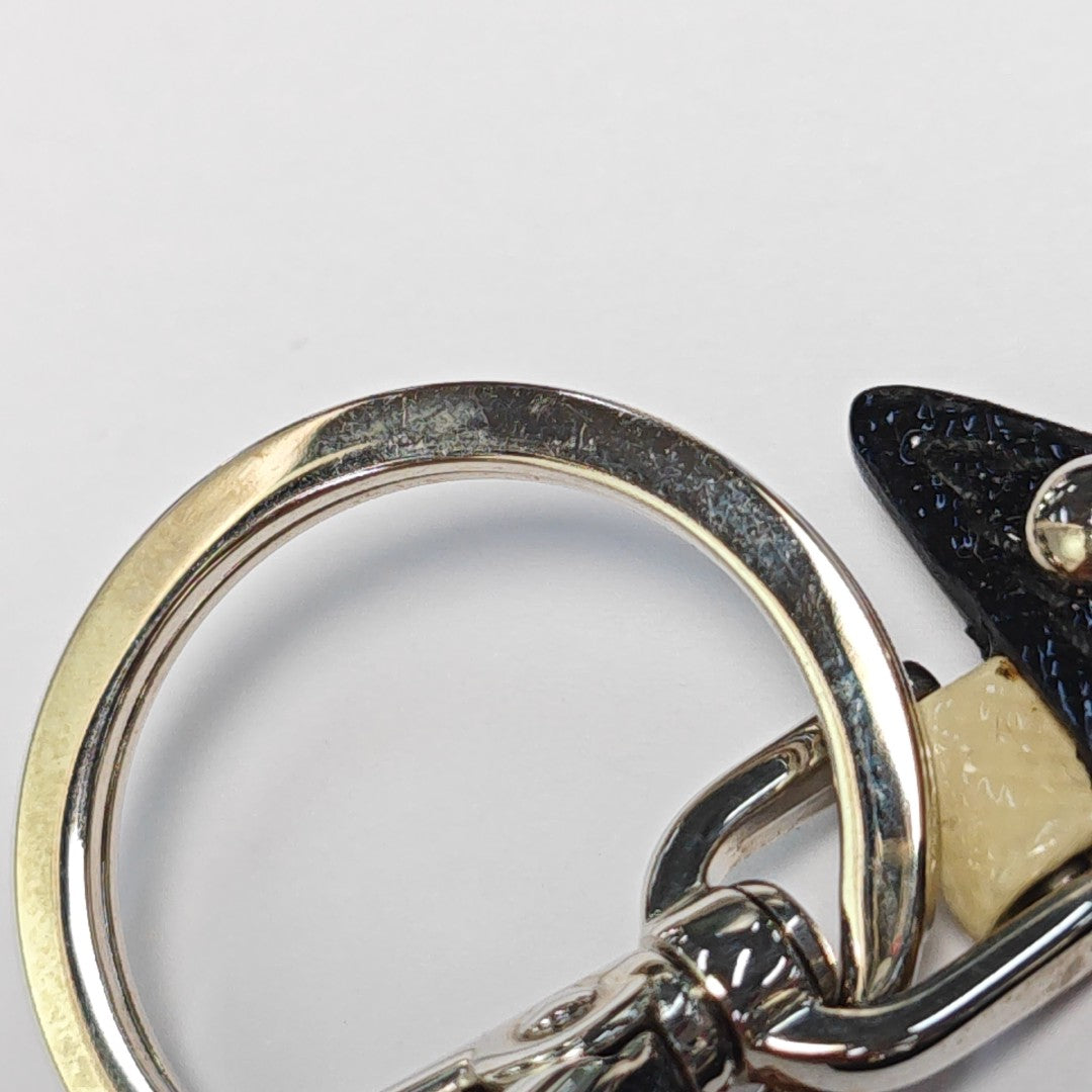 Leather Bag Charm Black