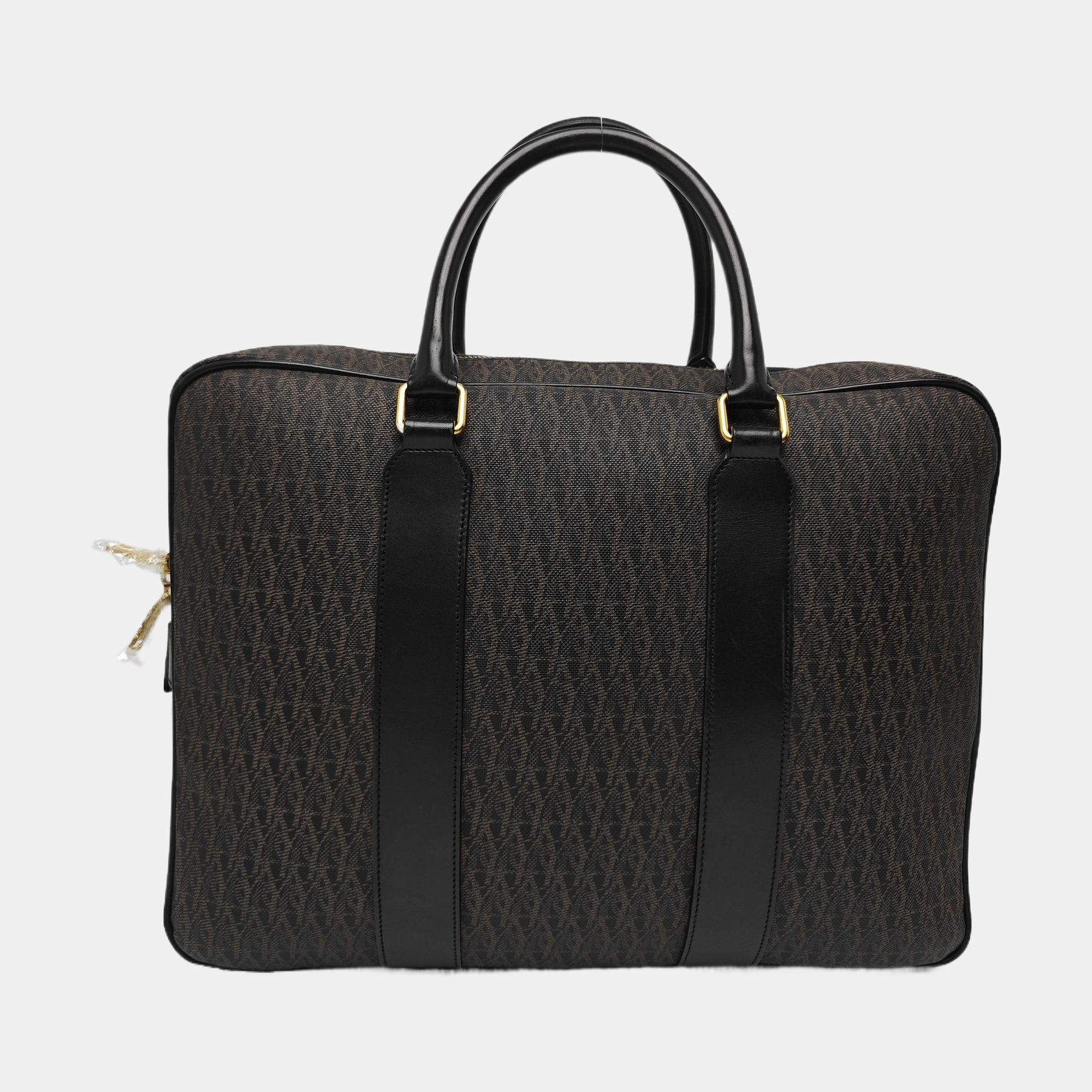 Coated Canvas Shoulder Bag Black