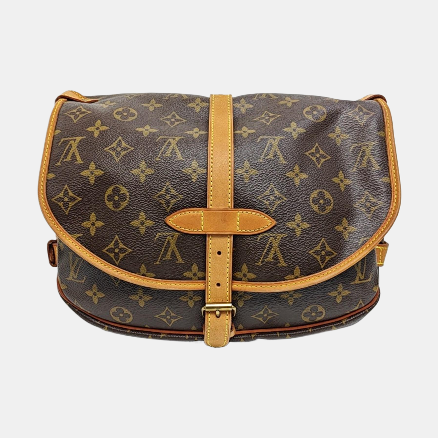 SAUMUR Monogram Coated Canvas Brown