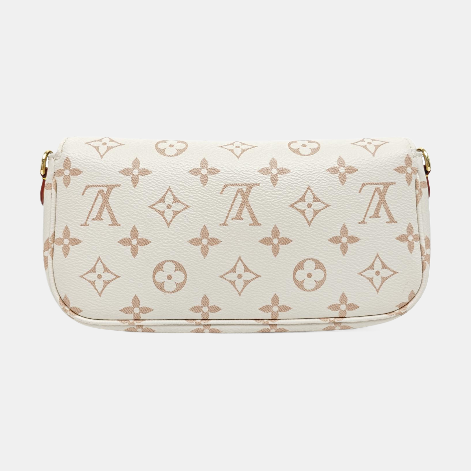 IVY Monogram Coated Canvas White