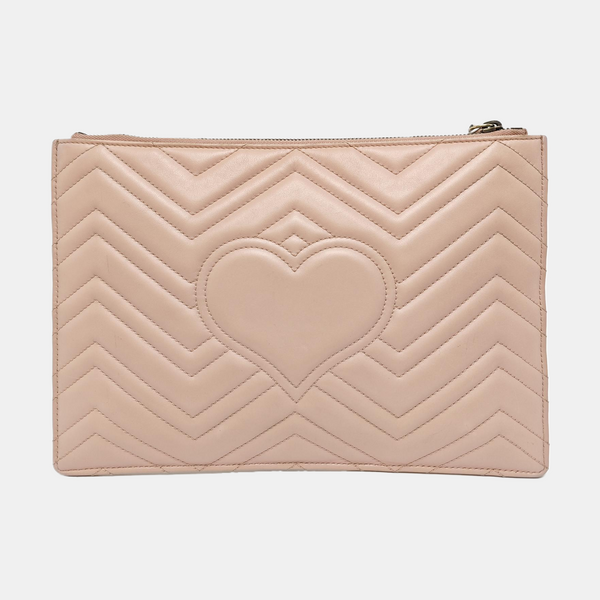 GG Marmont Large Quilted Calfskin Pink