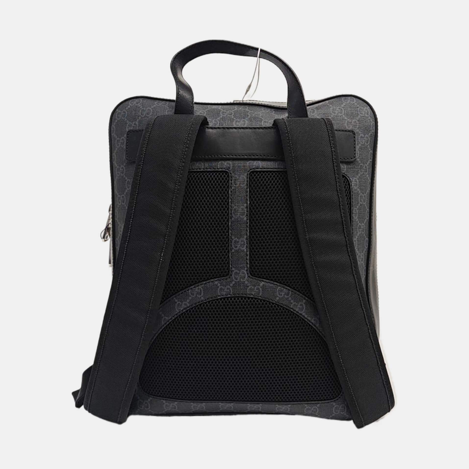 Monogram Coated Canvas Backpack Black