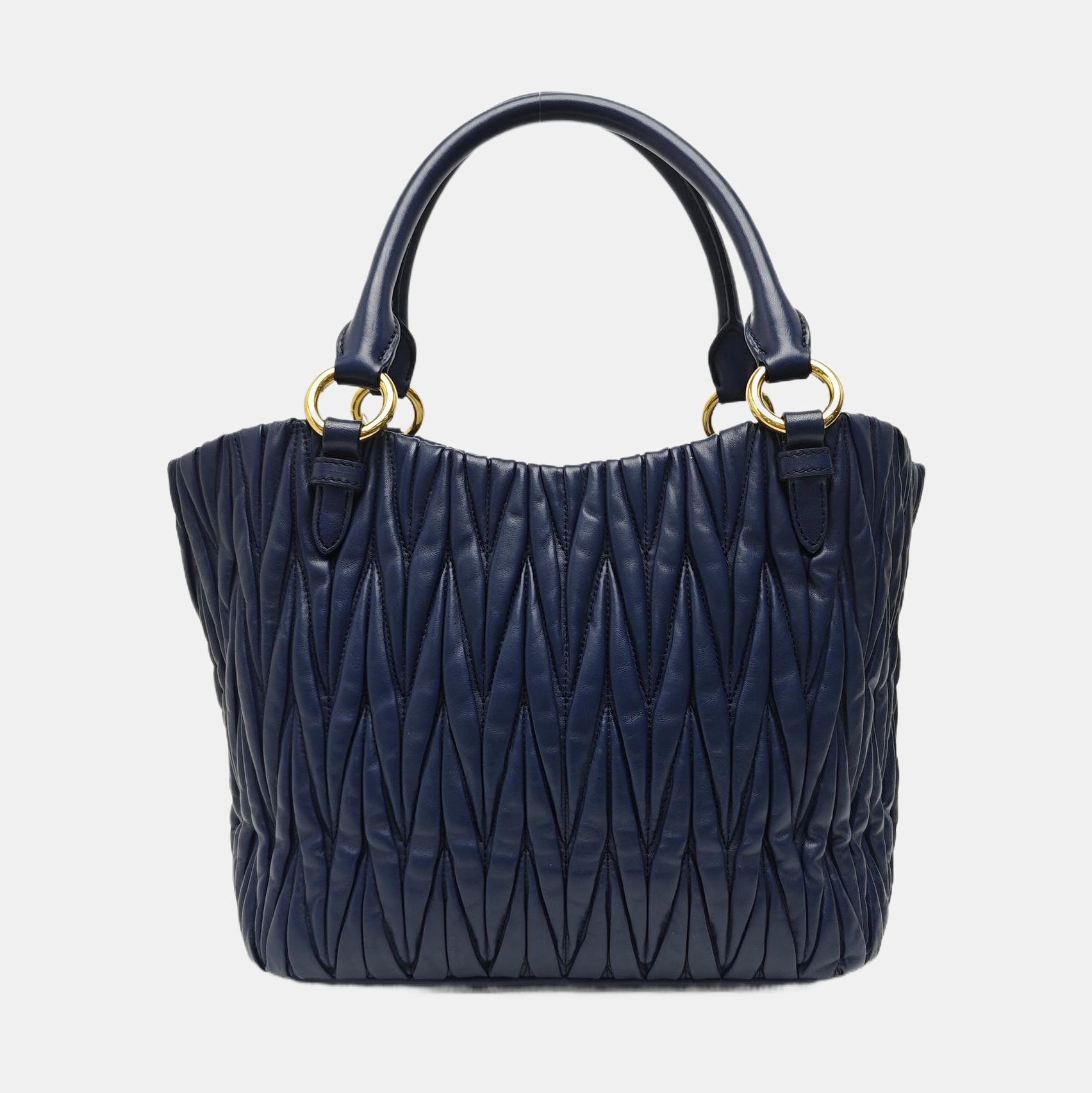 Quilted Lambskin Tote Bag Blue