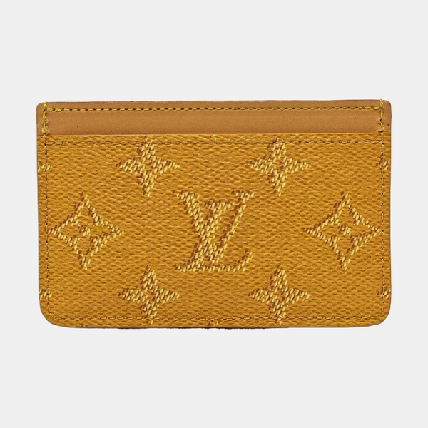 ENVELOPPE Coated Canvas Yellow Card Holder