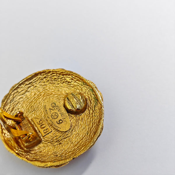 Metal Gold Clip On Earrings