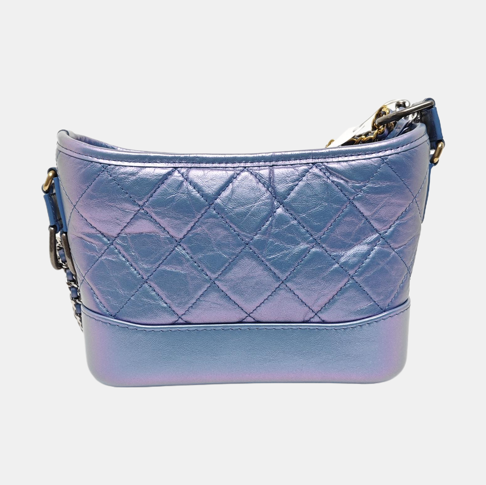 GABRIELLE Small Quilted Calfskin Metallic