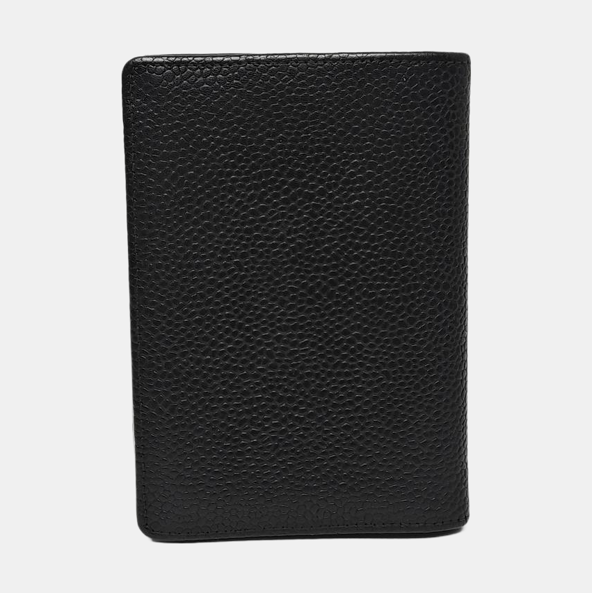 Grained Calfskin Card Holder Black