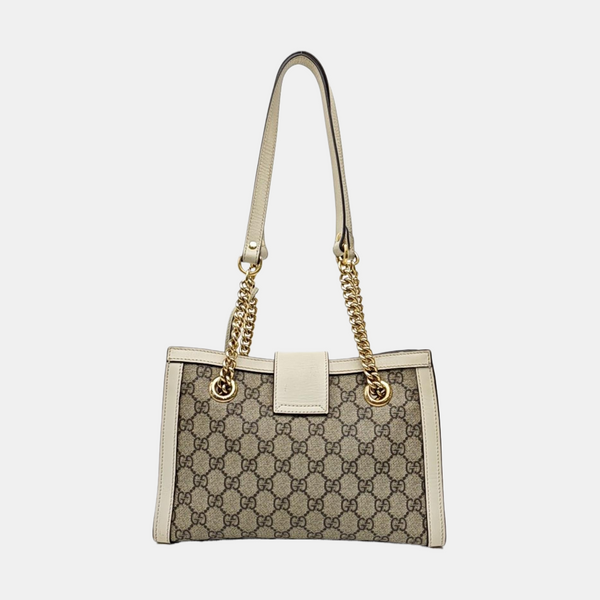 Padlock Small Monogram Coated Canvas Beige