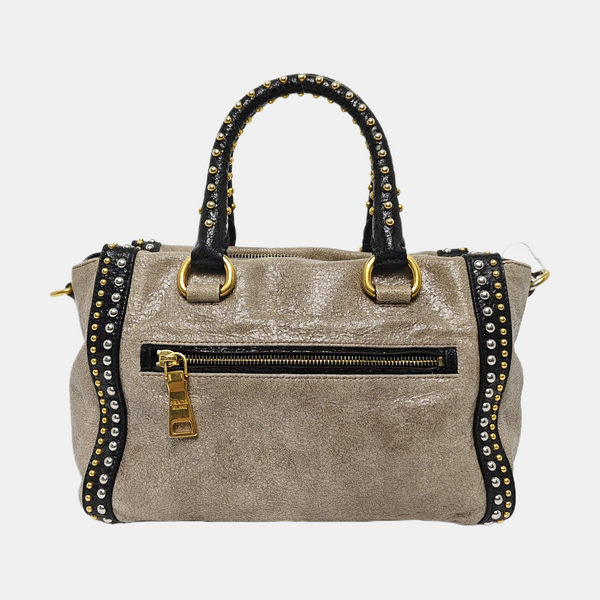 Calfskin Shoulder Bag Beige