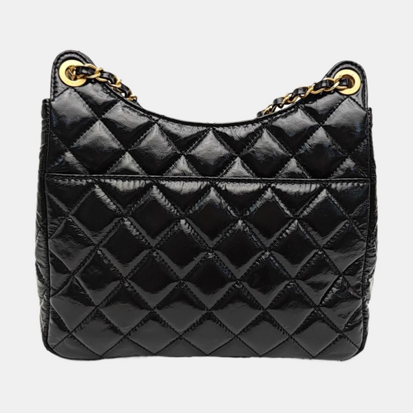 23C HOBO Medium Quilted Calfskin Black