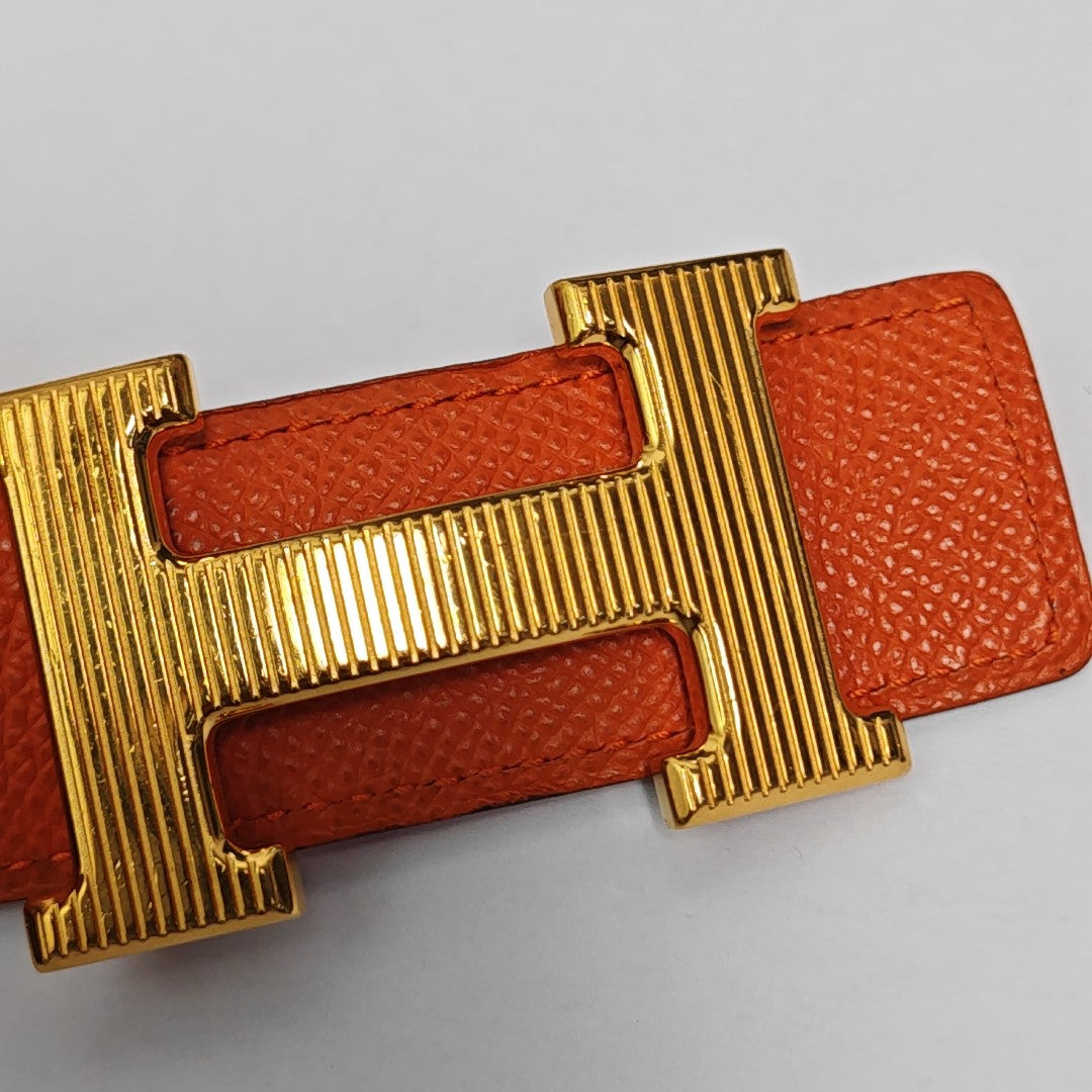 Leather Belt Orange