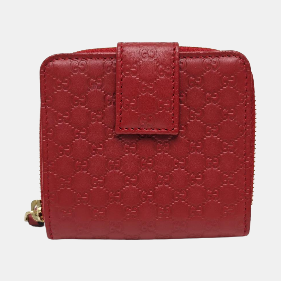 Monogram Calfskin Wallet Red