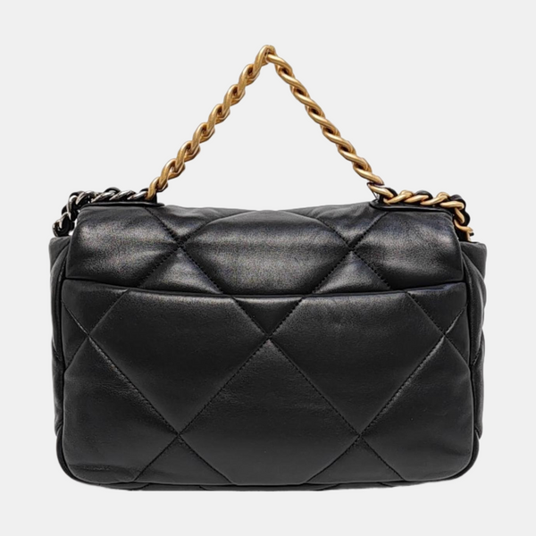 CHANEL 19 Small Quilted Lambskin Black
