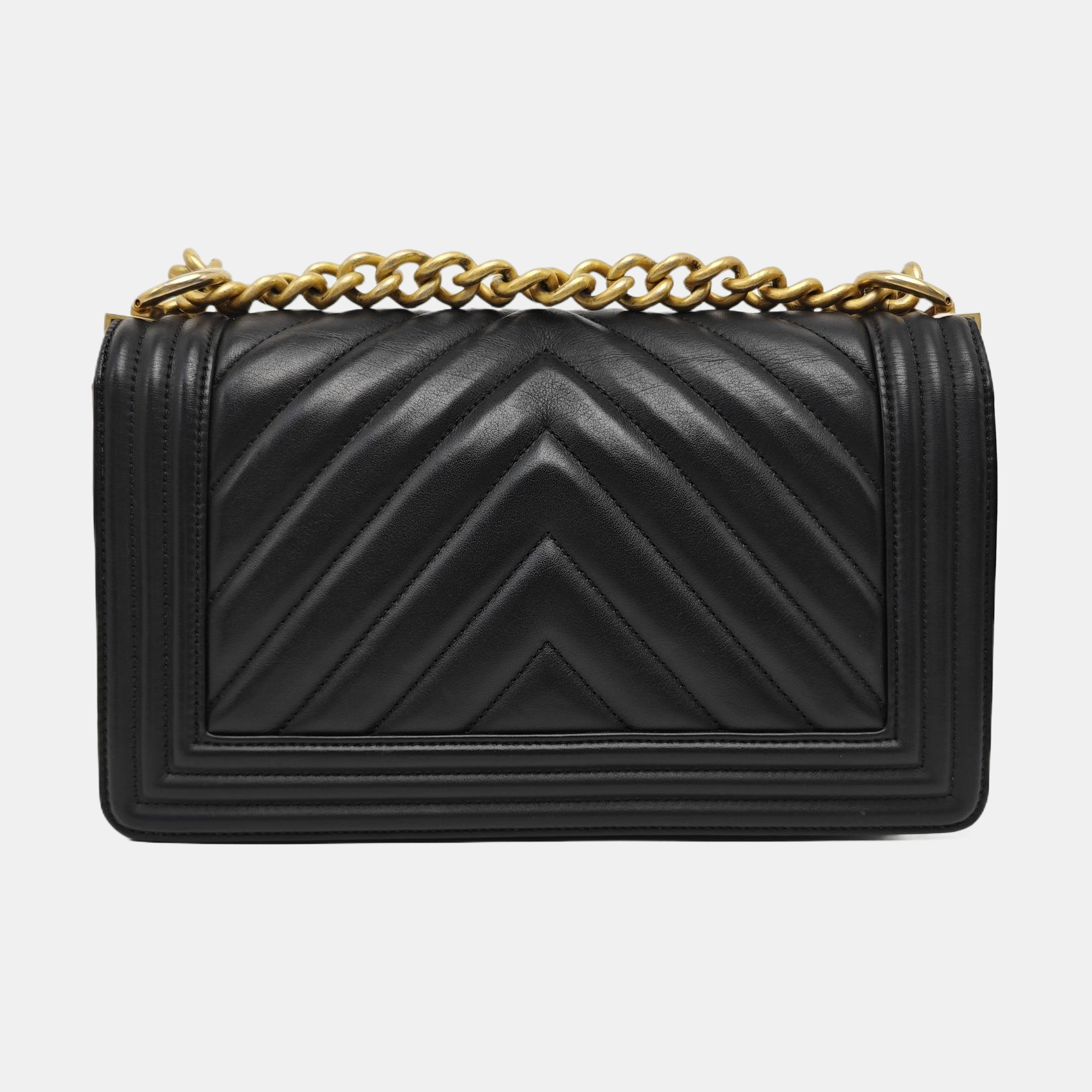 BOY CHANEL Medium Quilted Calfskin Black