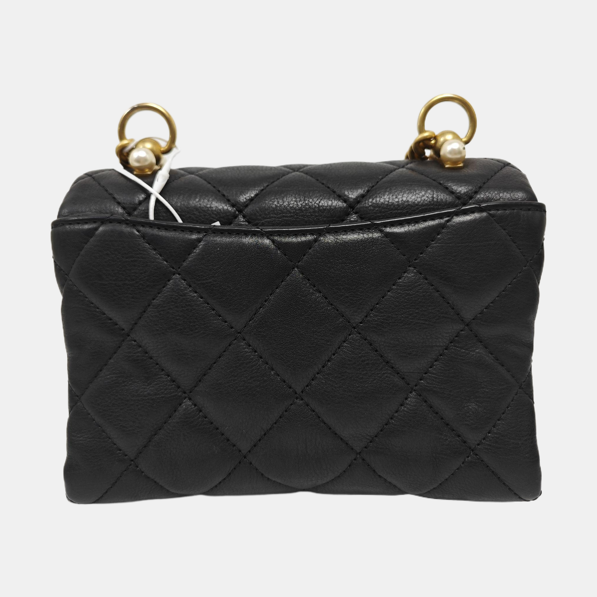 Quilted Calfskin Shoulder Bag Black