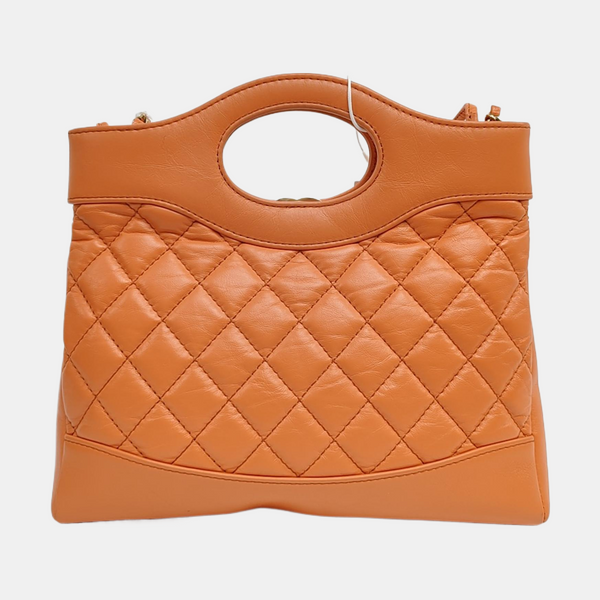 CHANEL 31 Mini Quilted Calfskin Orange