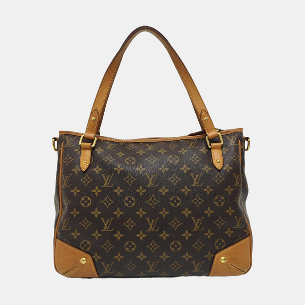 ESTRELA MM Monogram Coated Canvas Brown