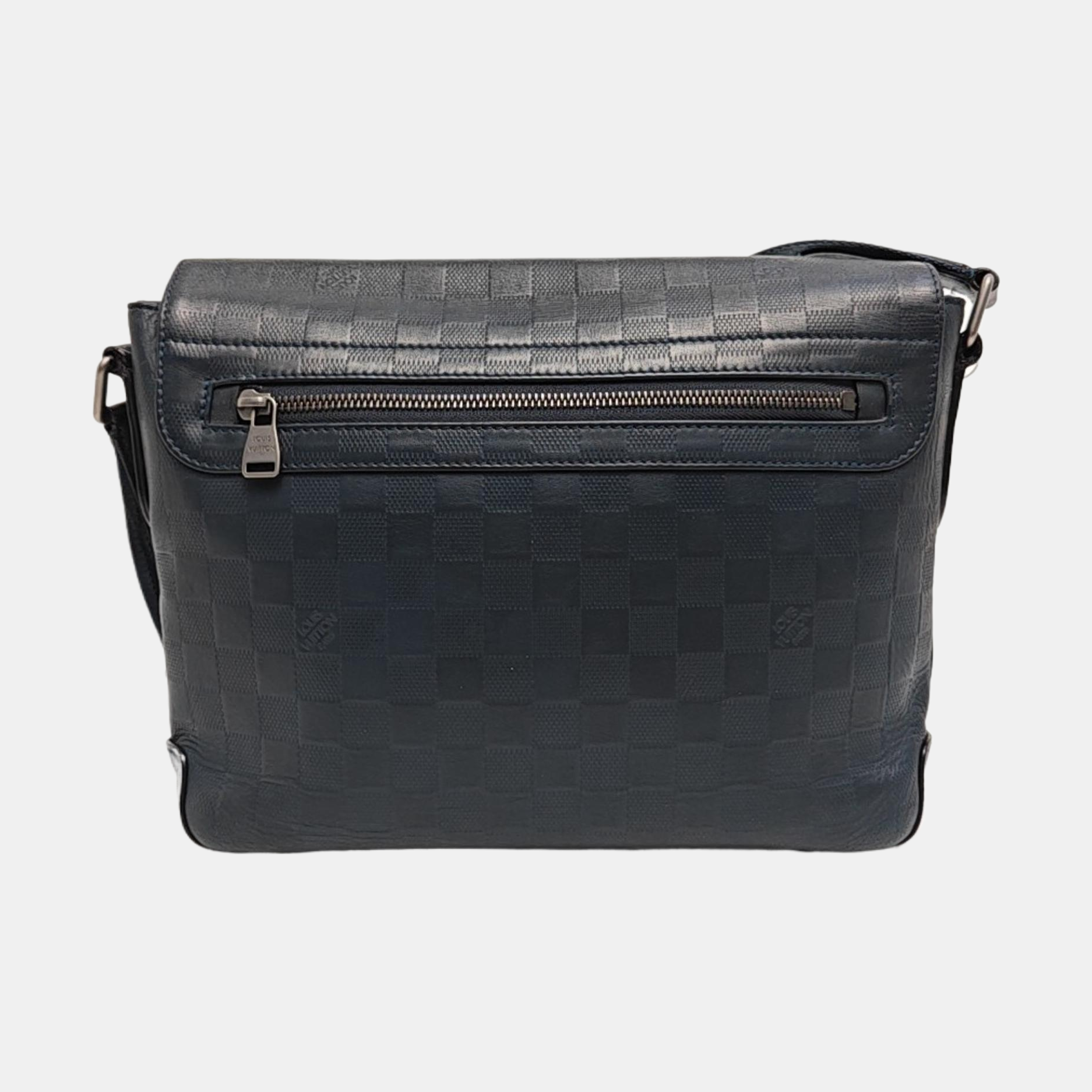 DISTRICT Damier Calfskin Blue