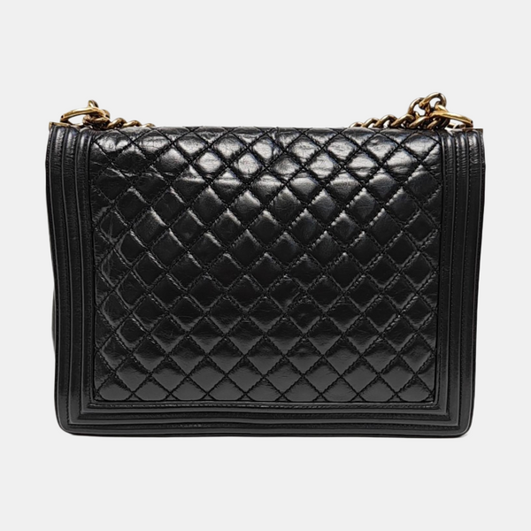 BOY CHANEL Maxi Quilted Calfskin Black