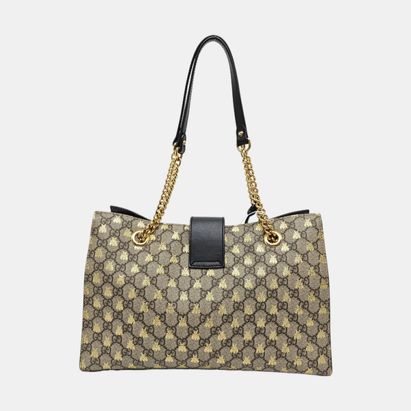 Authenticated pre-owned  Padlock Medium Monogram Coated Canvas Brown - Tote Bag at Looply